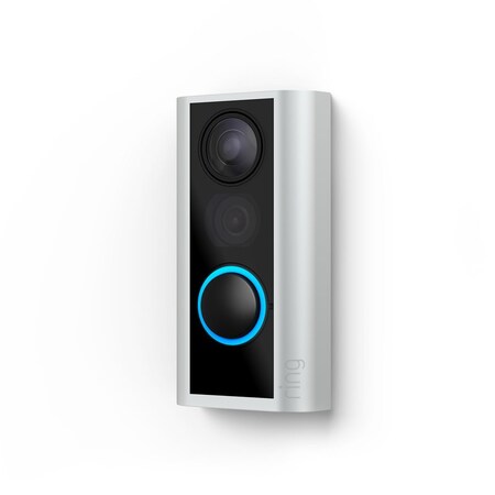Ring Nickel Silver Metal/Plastic Wireless Video Doorbell 8SP1S9-0EN0